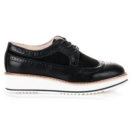 Super Me sapatos pretos com cadarço