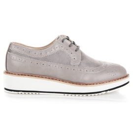 Super Me Sapatos de renda cinza Super Me Sapatos de renda cinza