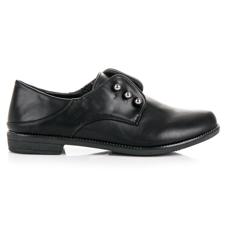 Anesia Paris Sapatos elegantes sem salto preto