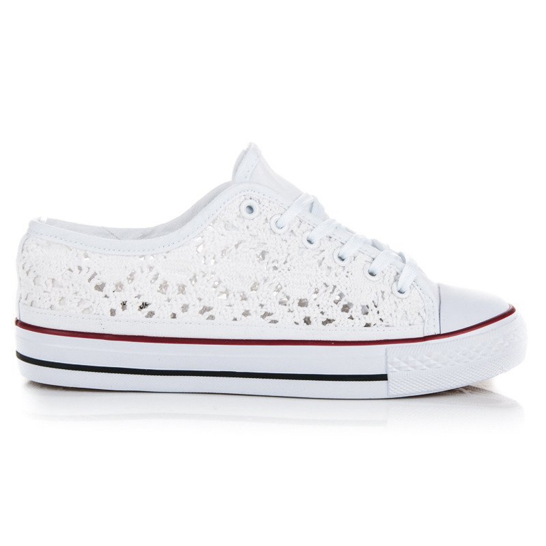 Tênis de renda branca branco