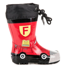 American Club Kalosze dos meninos com extrator americano vermelho American Club Kalosze dos meninos com extrator americano vermelho