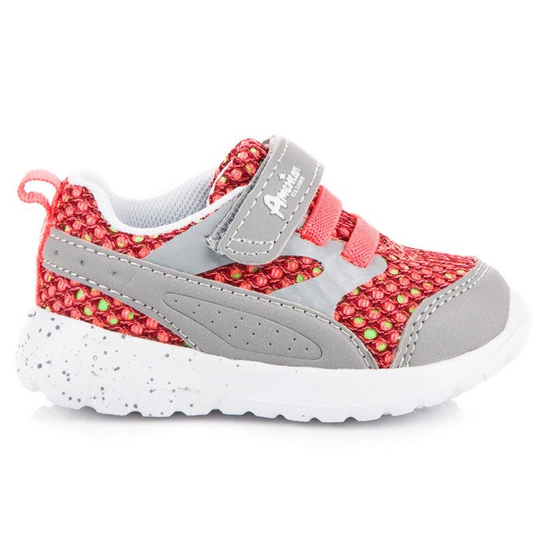 American Club Sapatas do esporte na faixa elástica e no americano do nabo cinza