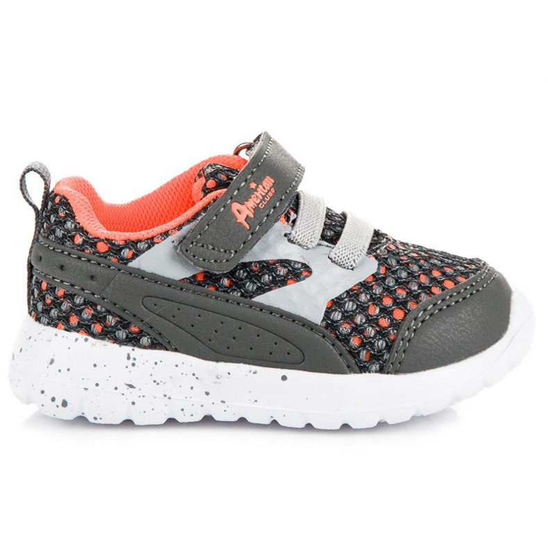 American Club Sapatos elásticos e americanos de velcro cinza