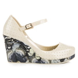 Sandália Meliski com salto de cunha vinceza marrom