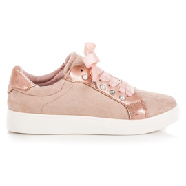 Erynn Tênis de camurça com cadarço rosa Erynn Tênis de camurça com cadarço rosa