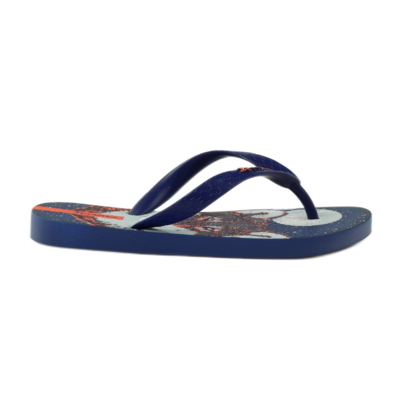 Flip -flops infantis de ipanema com um lobo azul marinho