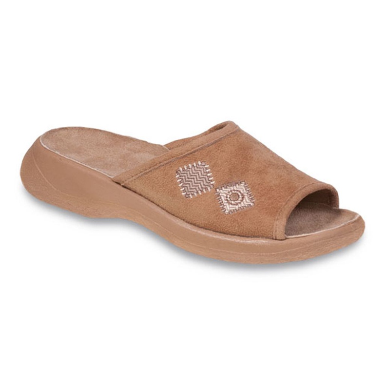 Sapatos femininos Befado pu 442D186 castanho