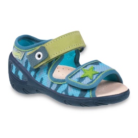 Calçado infantil Befado pu 433P023 verde azul