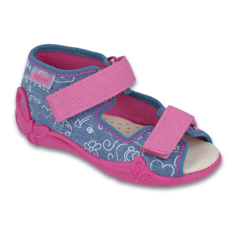Calçado infantil Befado amarelo 242P078 rosa azul