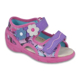 Calçado infantil Befado pu 065P120 rosa roxo