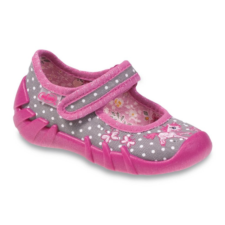 Calçado infantil Befado 109P154 rosa cinza