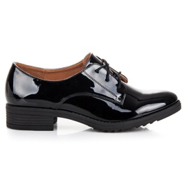 Lovery sapatos lacados elegantes preto