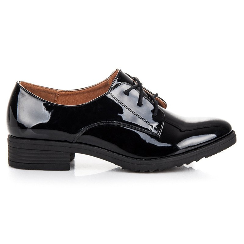 Lovery sapatos lacados elegantes preto