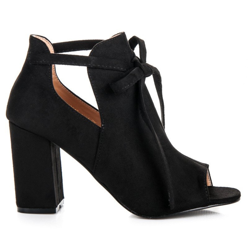 Sandália vinceza de camurça com amarração preto