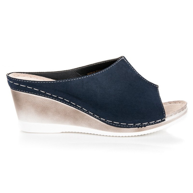 Sandálias de cunha Vinceza azul