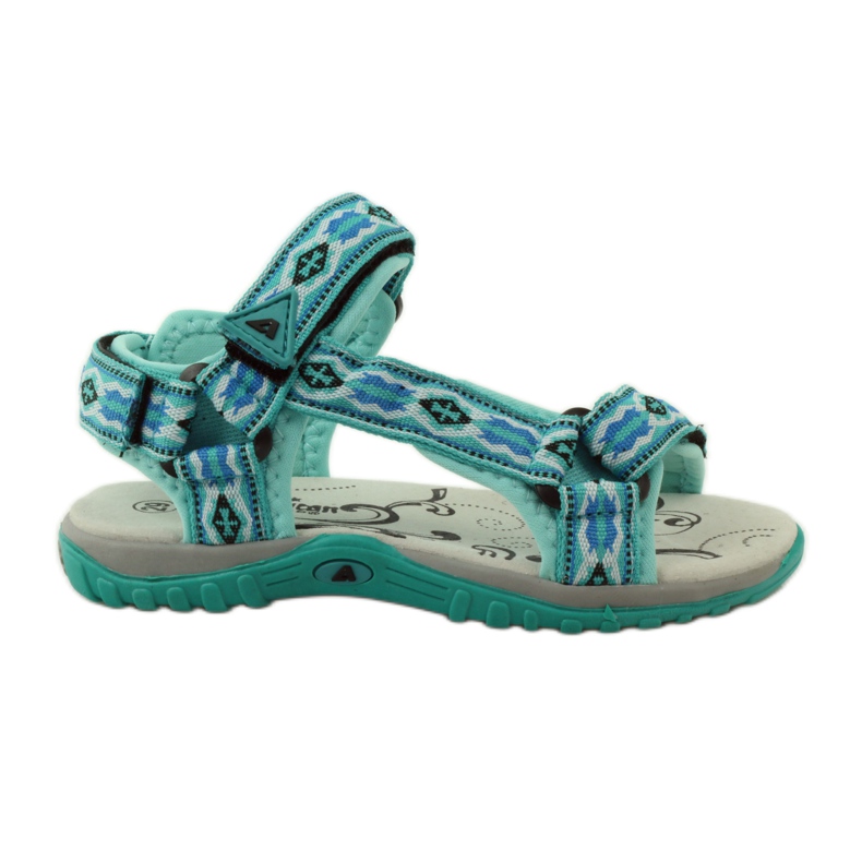 American Club Sandálias com aplicação de couro American 5268 multicolorido