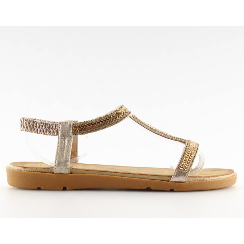 Sandálias femininas douradas FM5035 LT.GOLD dourado