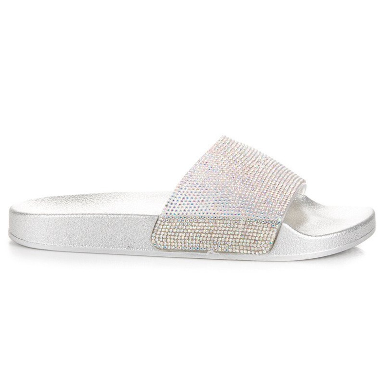 Bello Star chinelos com cristais cinza