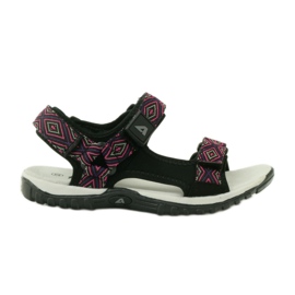 American Club Sandálias com aplicação de couro American 6102 roxo preto