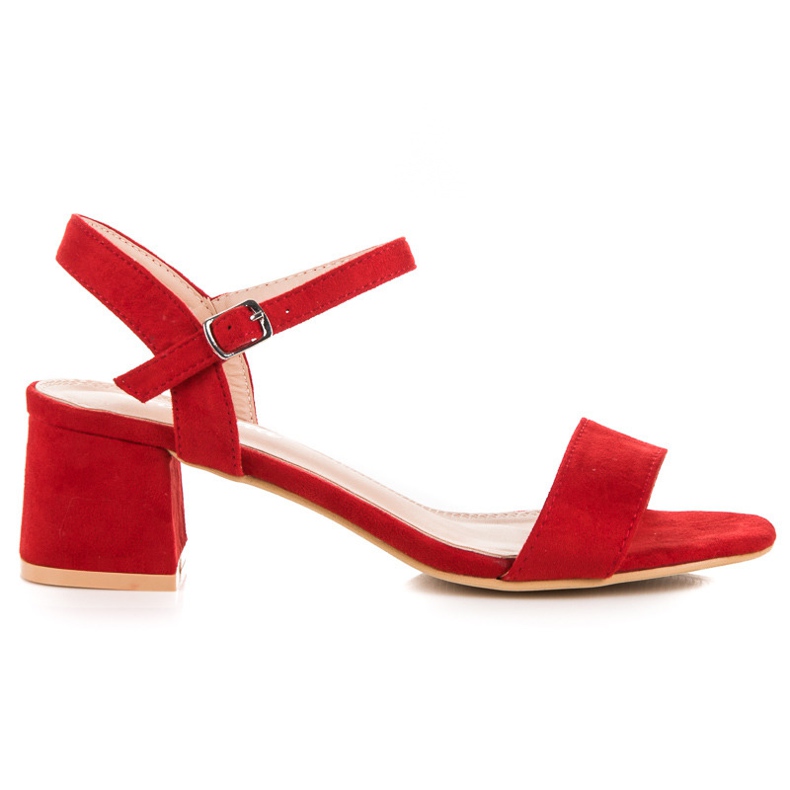 Renda Sandálias de salto alto vermelho