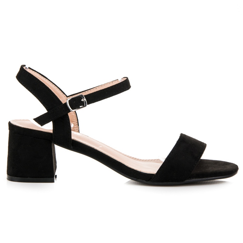 Renda Sandálias de salto alto preto