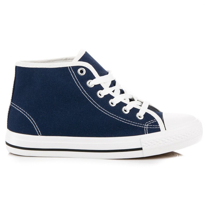 Tênis azul marinho acima do tornozelo