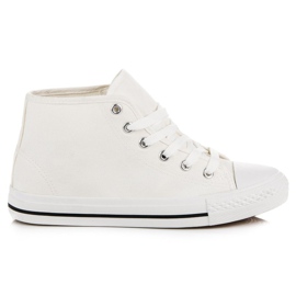 Tênis branco acima do tornozelo Tênis branco acima do tornozelo