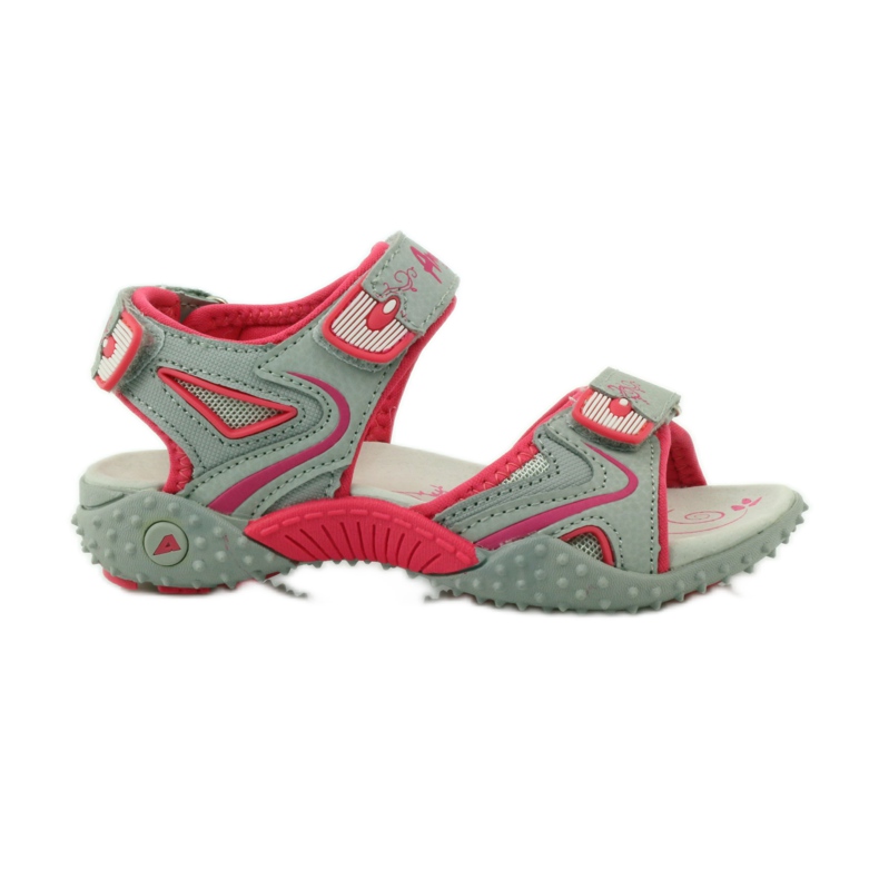 American Club Sandálias com uma inserção de couro americano 8580 multicolorido cinza