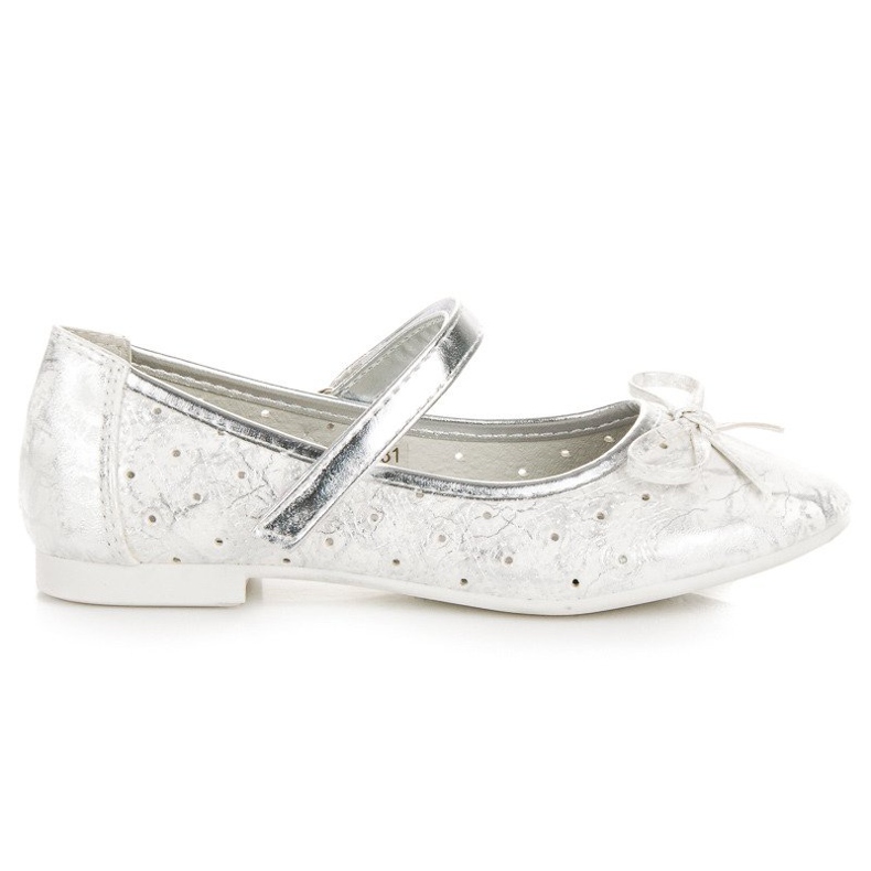 Elegante bailarina velcro vinceza branco