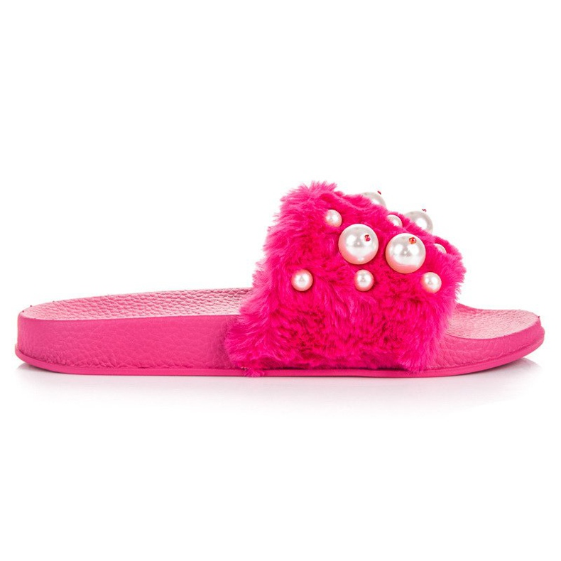 Wilady chinelos fúcsia com pérolas rosa Wilady chinelos fúcsia com pérolas rosa