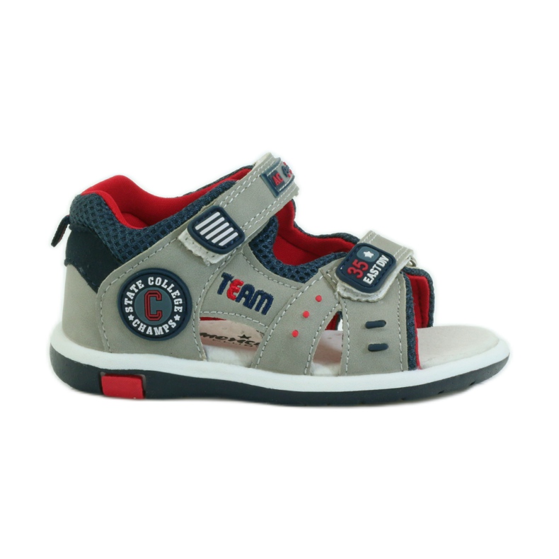 American Club Sandálias com inserção de couro americano 87297 azul marinho cinza