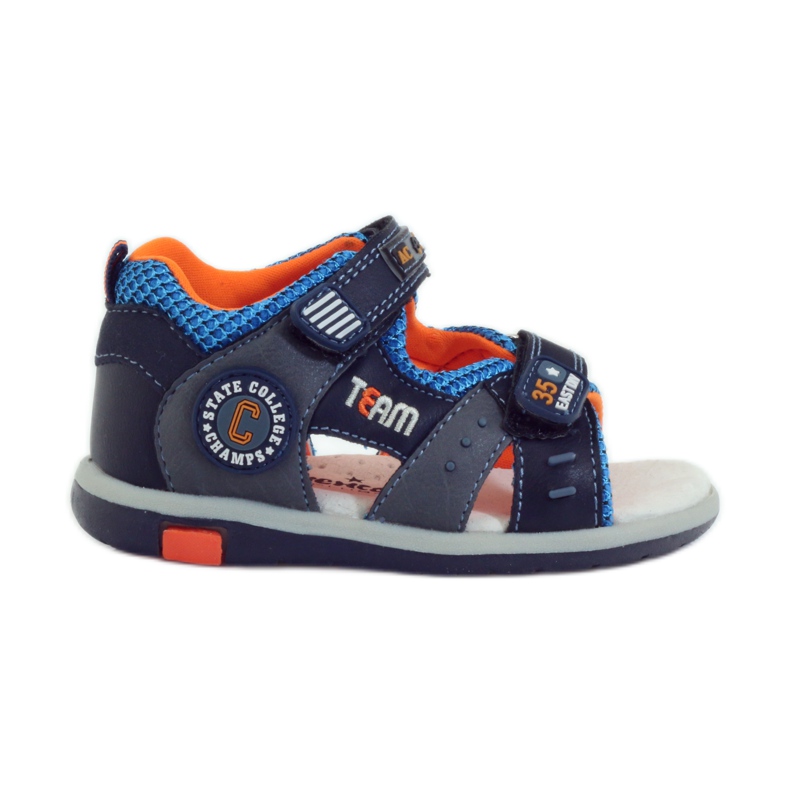 American Club Sandálias com inserção de couro americano 87297 azul marinho