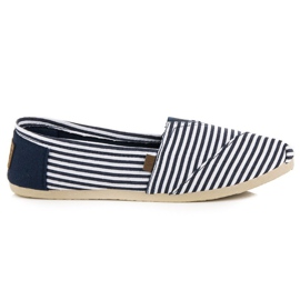McKey Alpargatas listradas confortáveis azul McKey Alpargatas listradas confortáveis azul