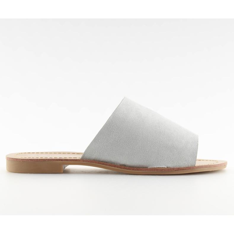 H8-116 Chinelos cinza retos cinza