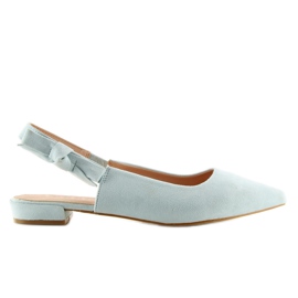Bailarinas de salto aberto azul 100-879 Bailarinas de salto aberto azul 100-879