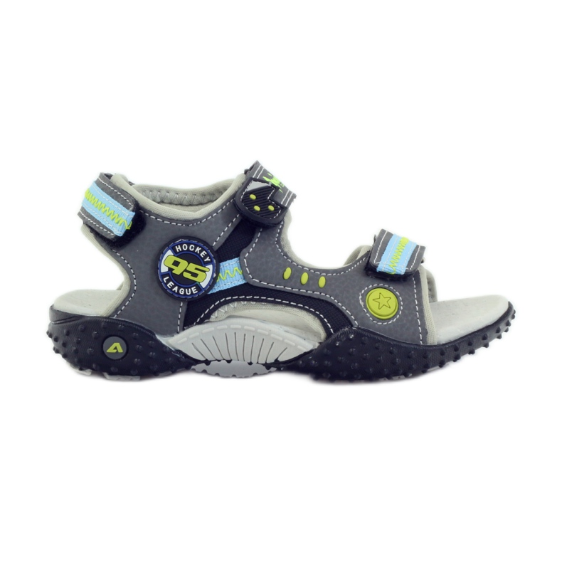 American Club Inserção de couro americano 1718 cinza azul preto