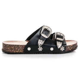Seastar Chinelos pretos com fivelas