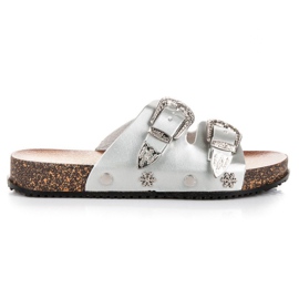 Seastar Chinelos de prata com fivelas cinza Seastar Chinelos de prata com fivelas cinza