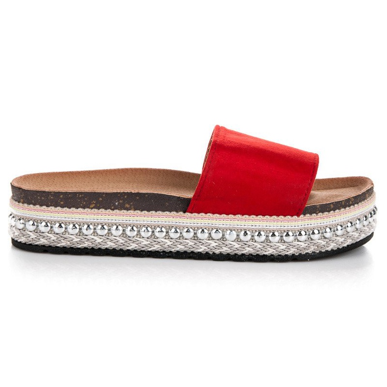 Seastar chinelos boho da moda vermelho Seastar chinelos boho da moda vermelho