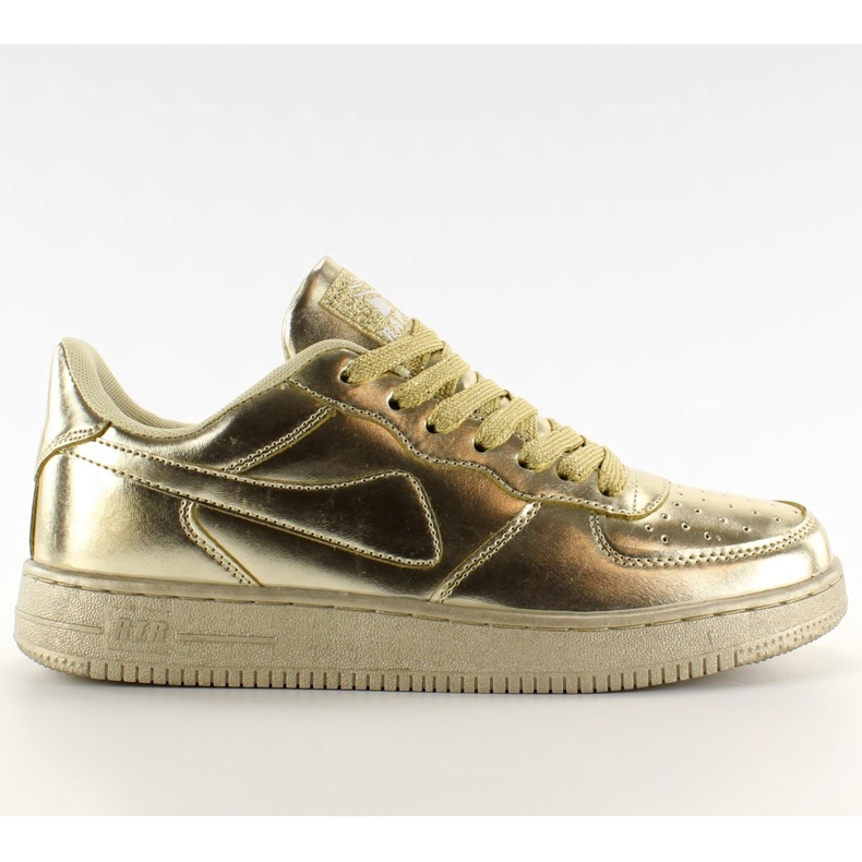 Tênis esportivo cores loucas B731 Ouro dourado