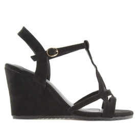 Sandálias de cunha pretas 266-7 pretas preto Sandálias de cunha pretas 266-7 pretas preto