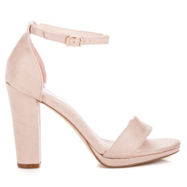 Primavera Sandálias de camurça no poste marrom