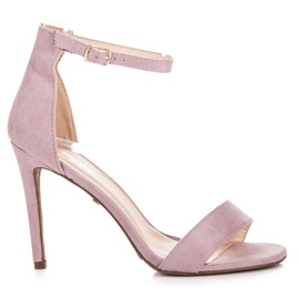 Seastar Sandálias roxas de salto alto tolet