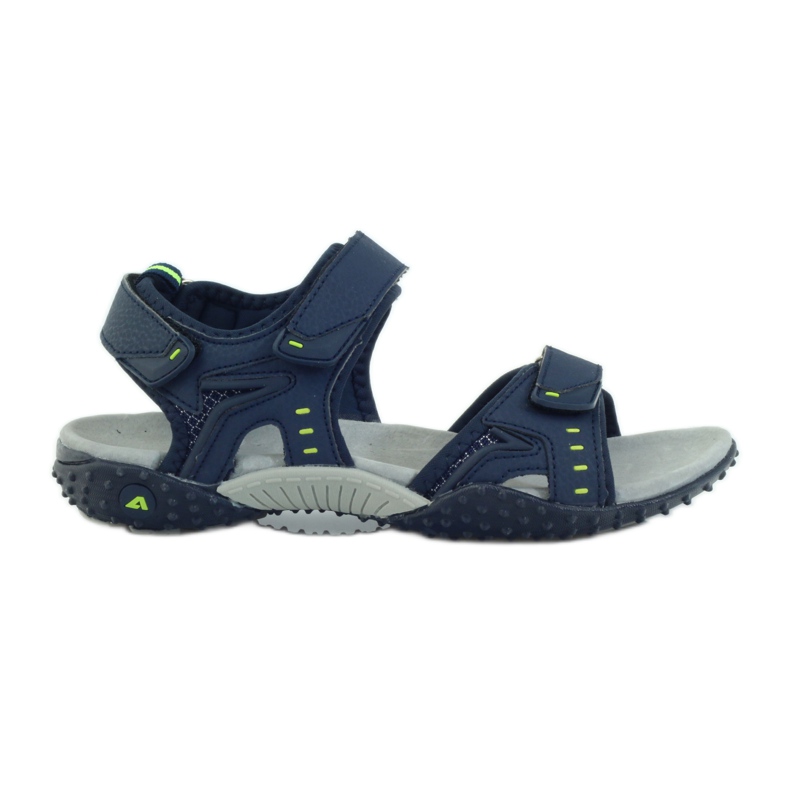 American Club Sandálias com inserção de couro americano 1715 azul marinho