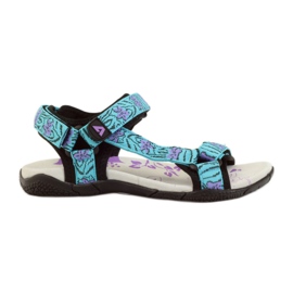 American Club Sandálias com inserção de couro americano 1717 azul roxo