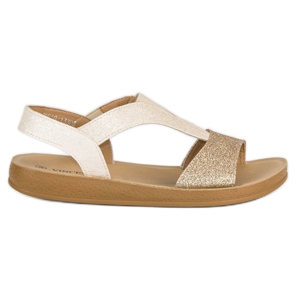 Sandálias douradas vinceza dourado