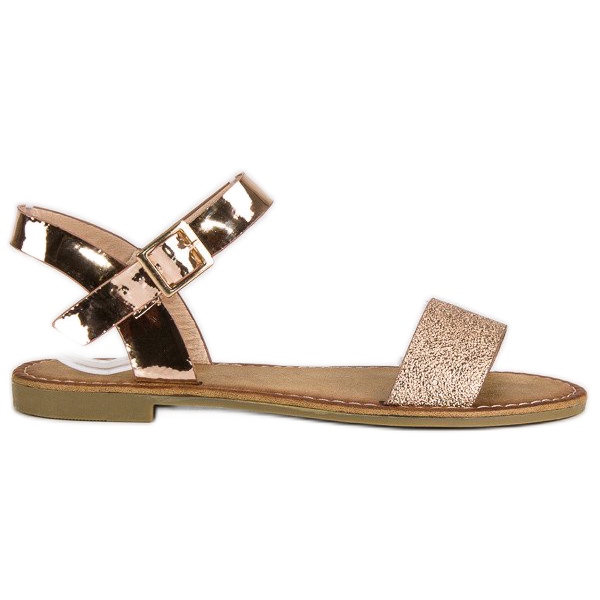 Comer elegantes sandálias rosa