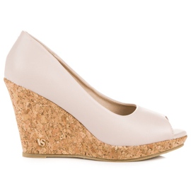 Bombas de cunha Open Toe VICES marrom