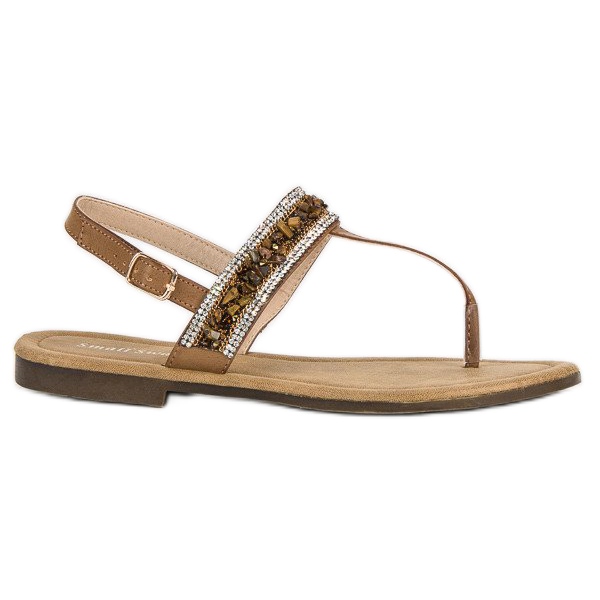 Small Swan chinelos marrons castanho