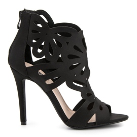 Vices Sandálias elegantes com parte superior em vícios preto